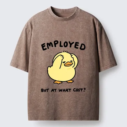 Tokyo‑Tiger Funny Work Duck Washed T‑Shirt