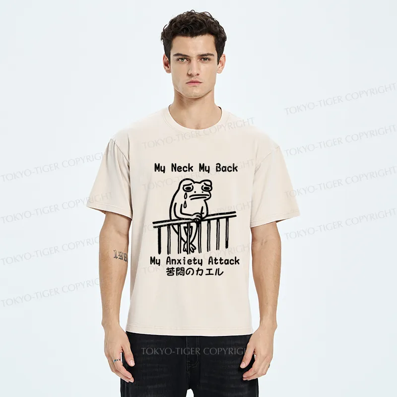 Tokyo-Tiger Melancholy Frog Washed T-Shirt