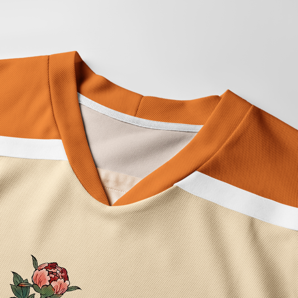 Tokyo-Tiger Dragon Tiger Wealth Peonies Long-Sleeve Hockey Jersey