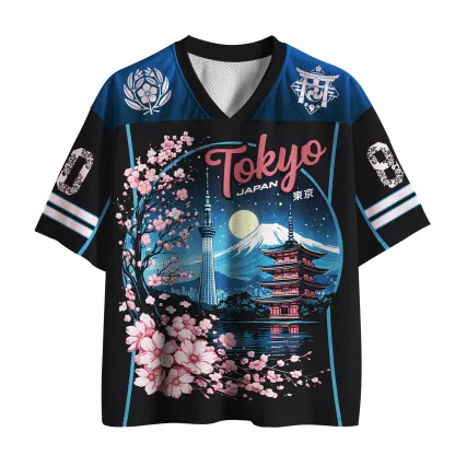 Tokyo-Tiger Lunar Tokyo Skyline Mesh Jersey