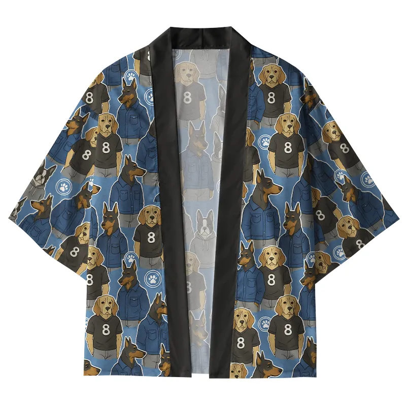 Tokyo-Tiger Funny Dogs Wearing Clothes Kimono Cardigan