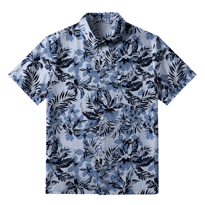 Tokyo-Tiger Floral Embrace Button-up Shirt