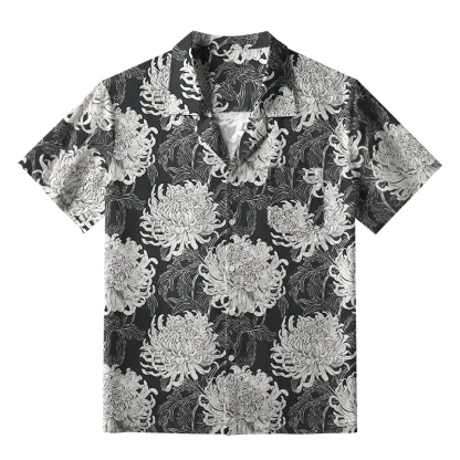 Tokyo-Tiger Blooming Chrysanthemums Japan Aloha Hawaiian Shirt