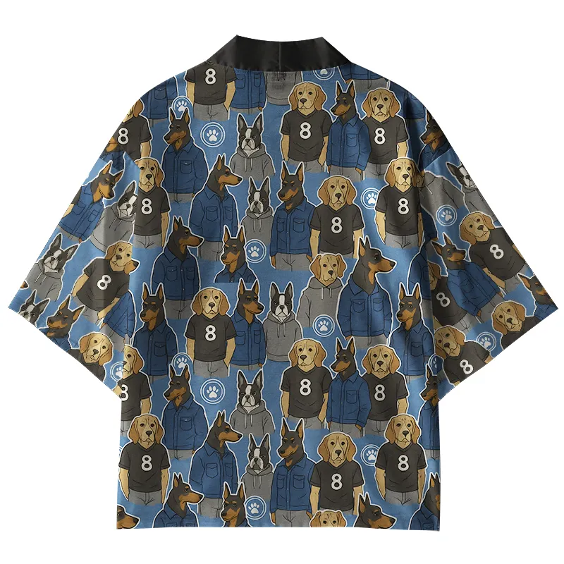 Tokyo-Tiger Funny Dogs Wearing Clothes Kimono Cardigan