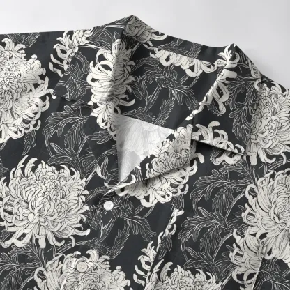 Tokyo-Tiger Blooming Chrysanthemums Japan Aloha Hawaiian Shirt