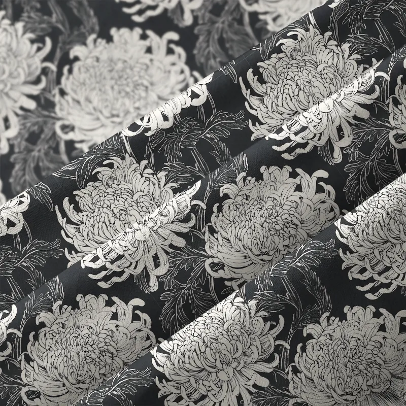 Tokyo-Tiger Blooming Chrysanthemums Japan Button-up Shirt