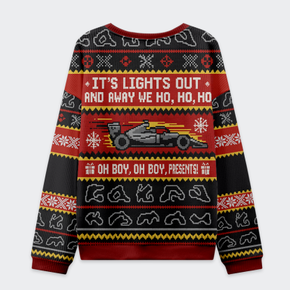 Tokyo-Tiger Festive Lights Out Racing Christmas Ugly Sweatshirt