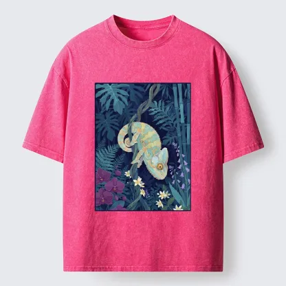 Tokyo-Tiger Jungle Chameleon Washed T-Shirt