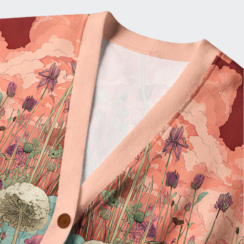 Tokyo-Tiger Mysteries Of The Garden Ugly Cardigan Sweater