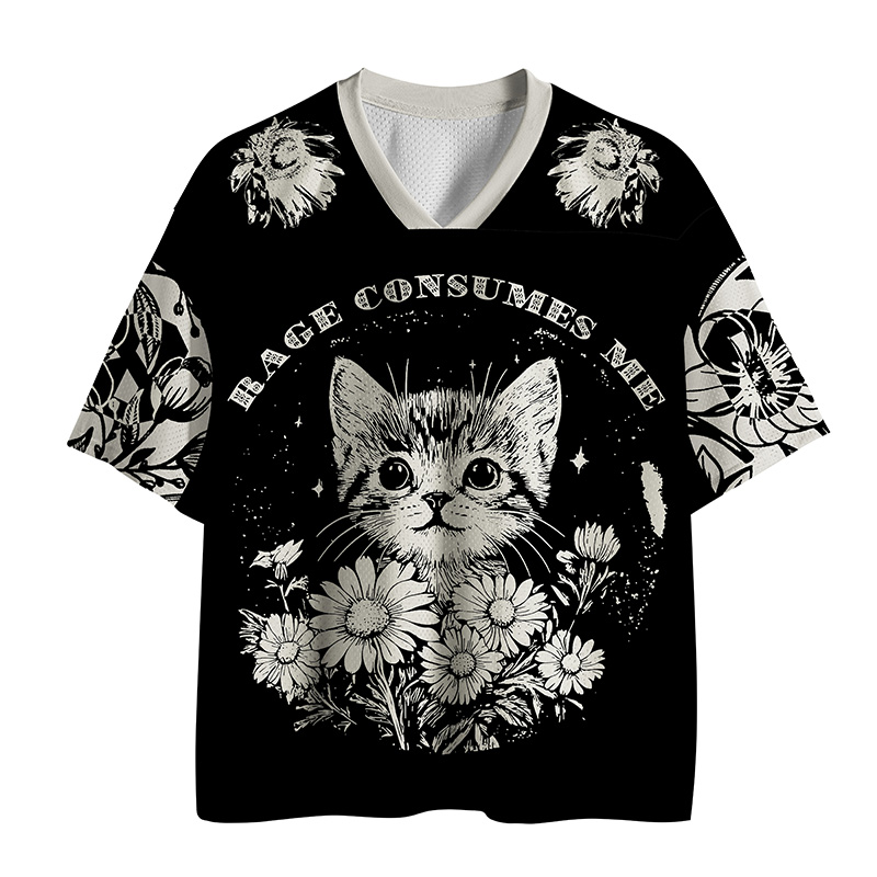Tokyo-Tiger Rage Consumes Me Cat Mesh Jersey