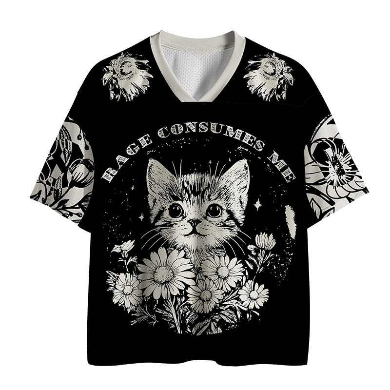 Tokyo-Tiger Rage Consumes Me Cat Mesh Jersey