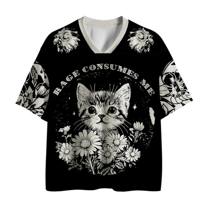 Tokyo-Tiger Rage Consumes Me Cat Mesh Jersey