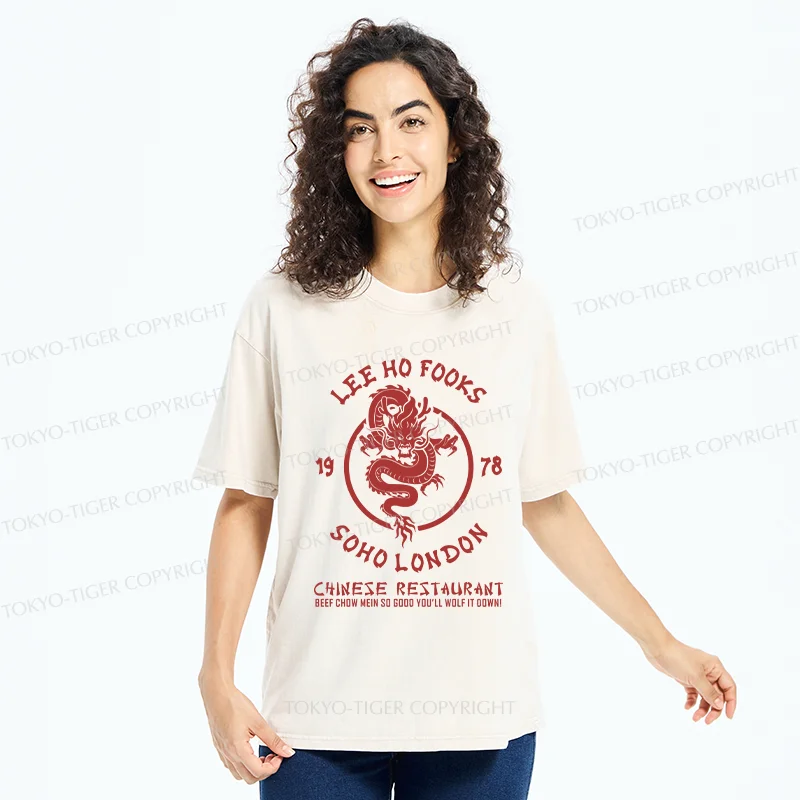 Tokyo-Tiger Chinese Restaurant Washed T-Shirt