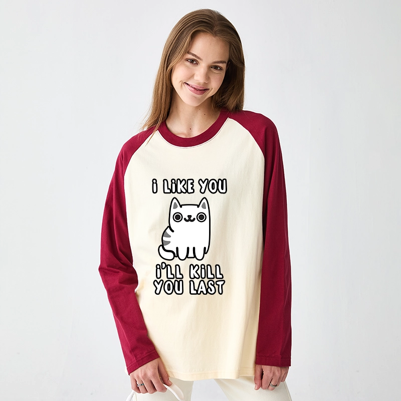 Tokyo-Tiger Cats And Humans Have A Love-hate Relationship Raglan Long Sleeve T-shirt