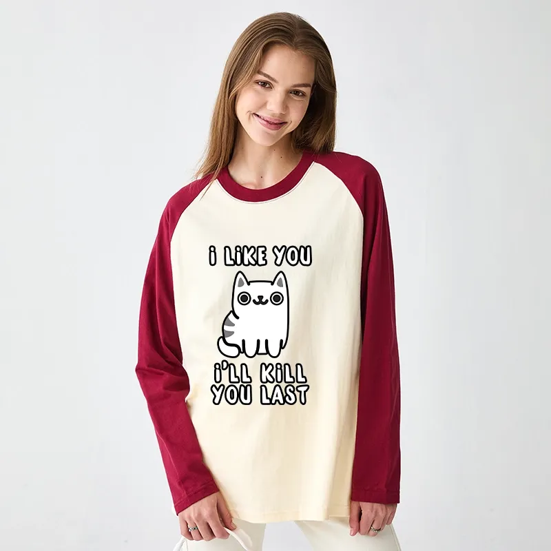 Tokyo-Tiger Cats And Humans Have A Love-hate Relationship Raglan Long Sleeve T-shirt