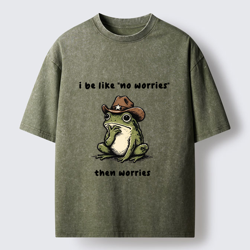 Tokyo-Tiger Western Frog Anxious Vibe Washed T-Shirt