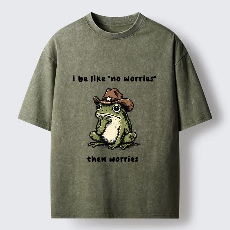 Tokyo-Tiger Western Frog Anxious Vibe Washed T-Shirt