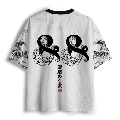 Tokyo-Tiger Octopus Ghost Samurai On The Waves Mesh Jersey