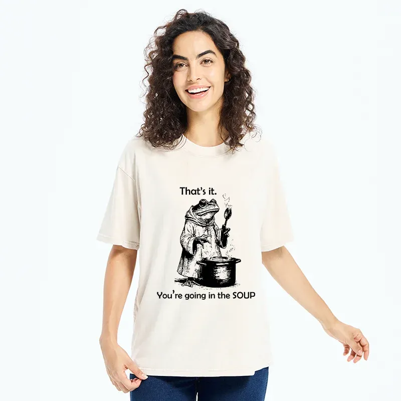 Tokyo-Tiger frog Is Making Soup Washed T-Shirt