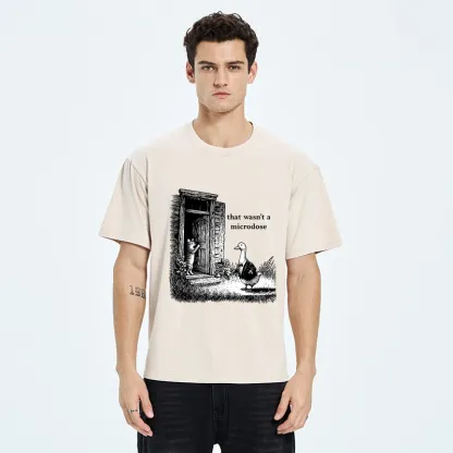 Tokyo-Tiger Funny Cat And Duck Door Joke Washed T-Shirt