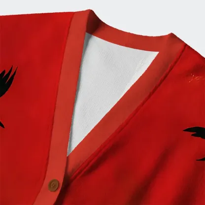 Tokyo-Tiger Blood Night Samurai Ugly Cardigan Sweater