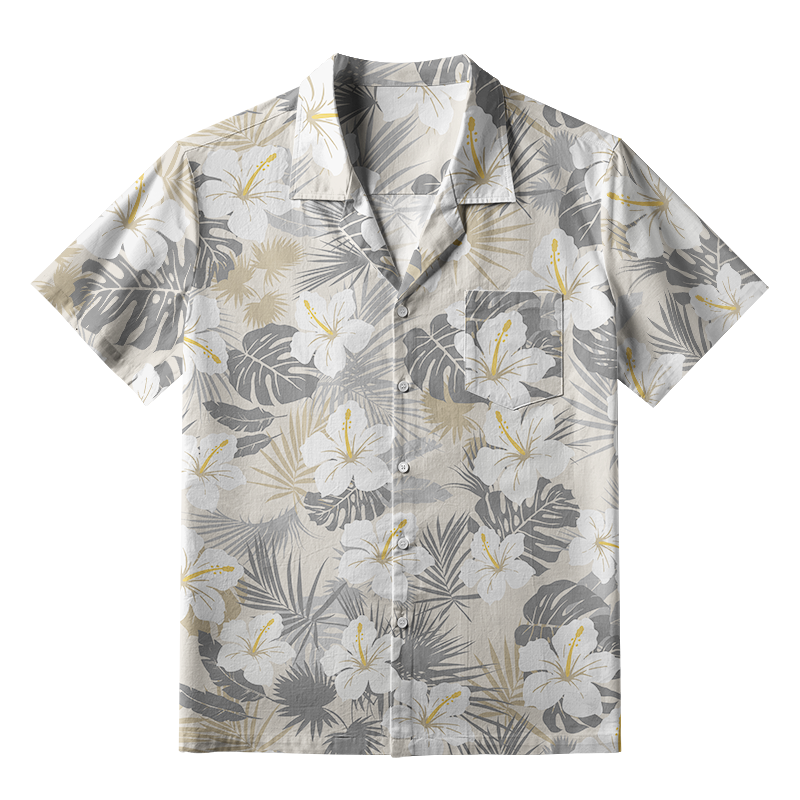 Tokyo-Tiger Elegant Flowers Aloha Hawaiian Shirt