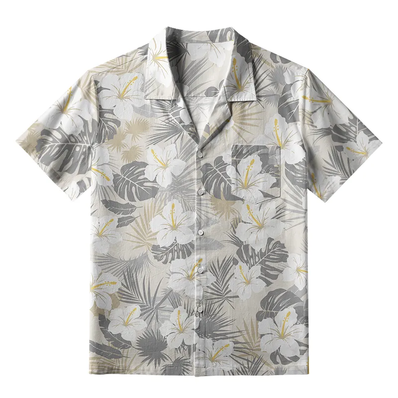 Tokyo-Tiger Elegant Flowers Aloha Hawaiian Shirt