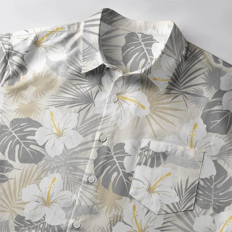 Tokyo-Tiger Elegant Flowers Button-up Shirt