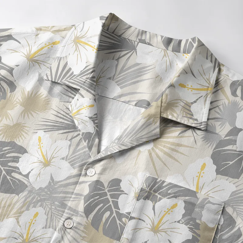 Tokyo-Tiger Elegant Flowers Aloha Hawaiian Shirt