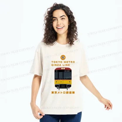 Tokyo-Tiger Tokyo Metro Ginza Line Washed T-Shirt