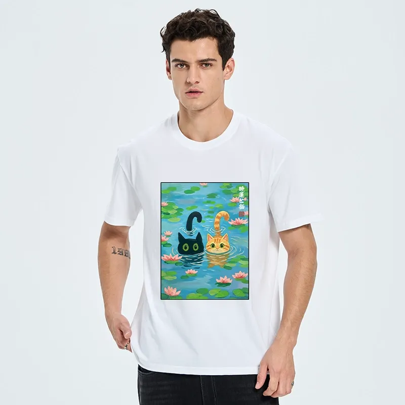 Tokyo-Tiger Cats In The Lotus Pond Classic T-Shirt