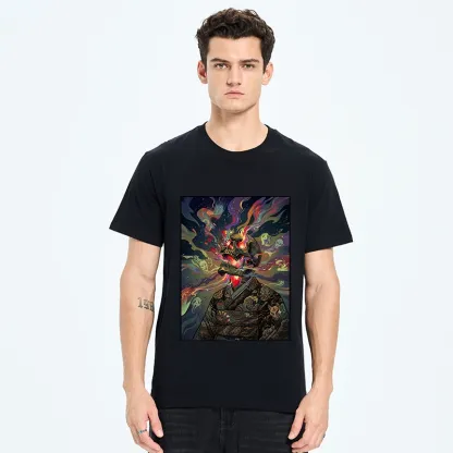 Tokyo-Tiger Colorful Flame Spirits Around Dead Head Classic T-Shirt