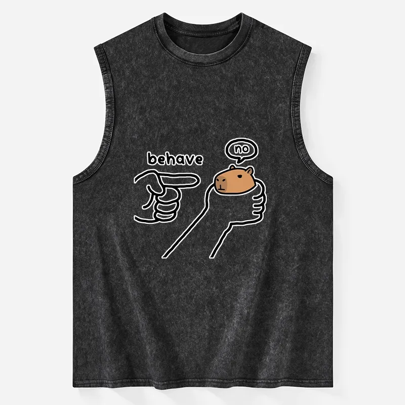Tokyo-Tiger Dishonest Capybara Washed Tank
