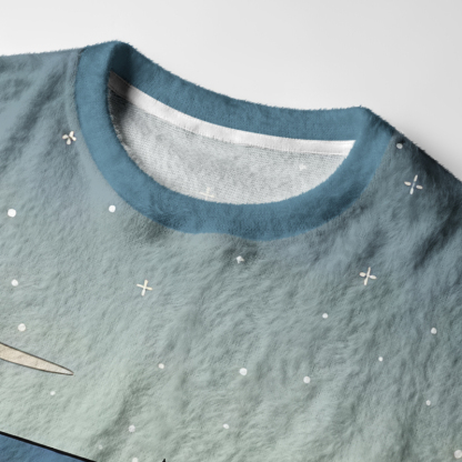 Tokyo-Tiger Ukiyo-e Japanese Christmas Tree Fuzzy Christmas Ugly Sweatshirt