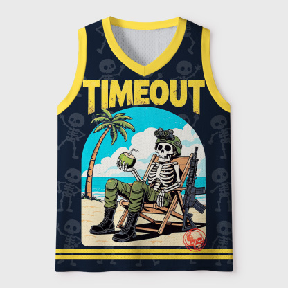 Tokyo-Tiger Time Out Skull Mesh Tank Top