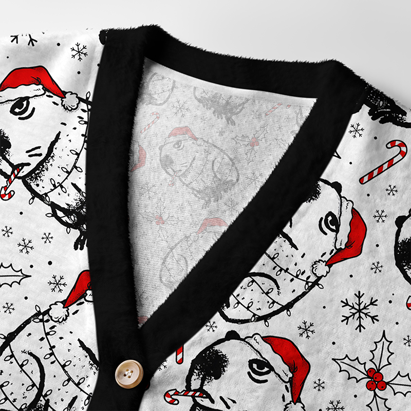 Tokyo-Tiger Christmas Capybara Ugly Cardigan Sweater
