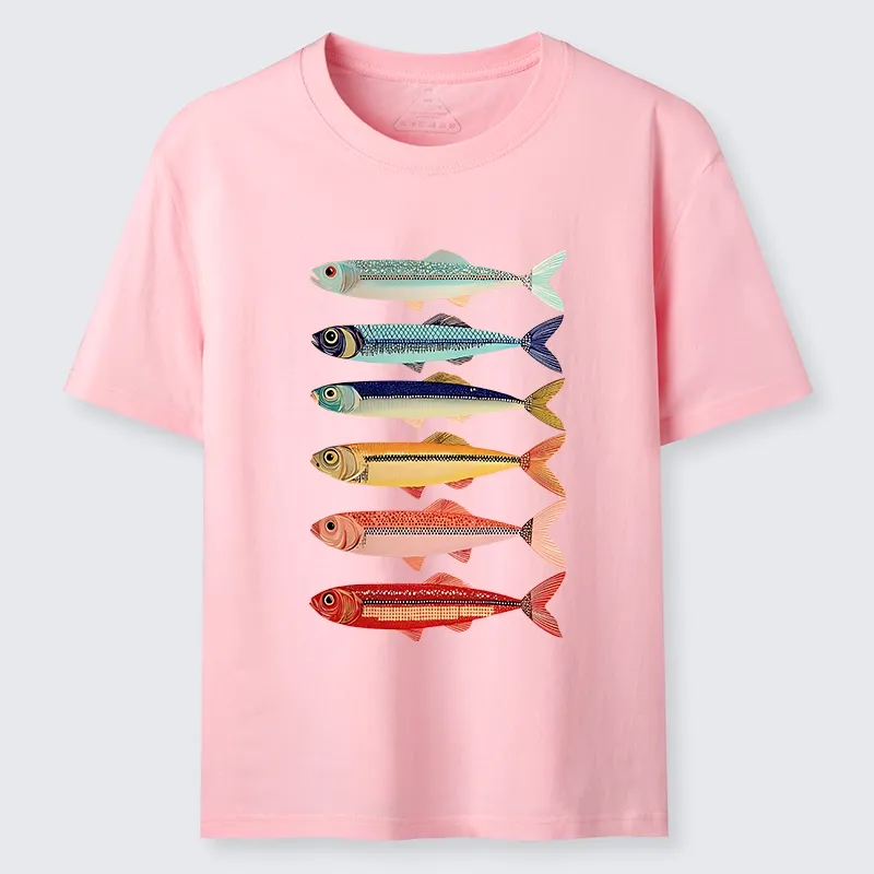 Tokyo-Tiger Colorful Fish Stack Classic T-Shirt