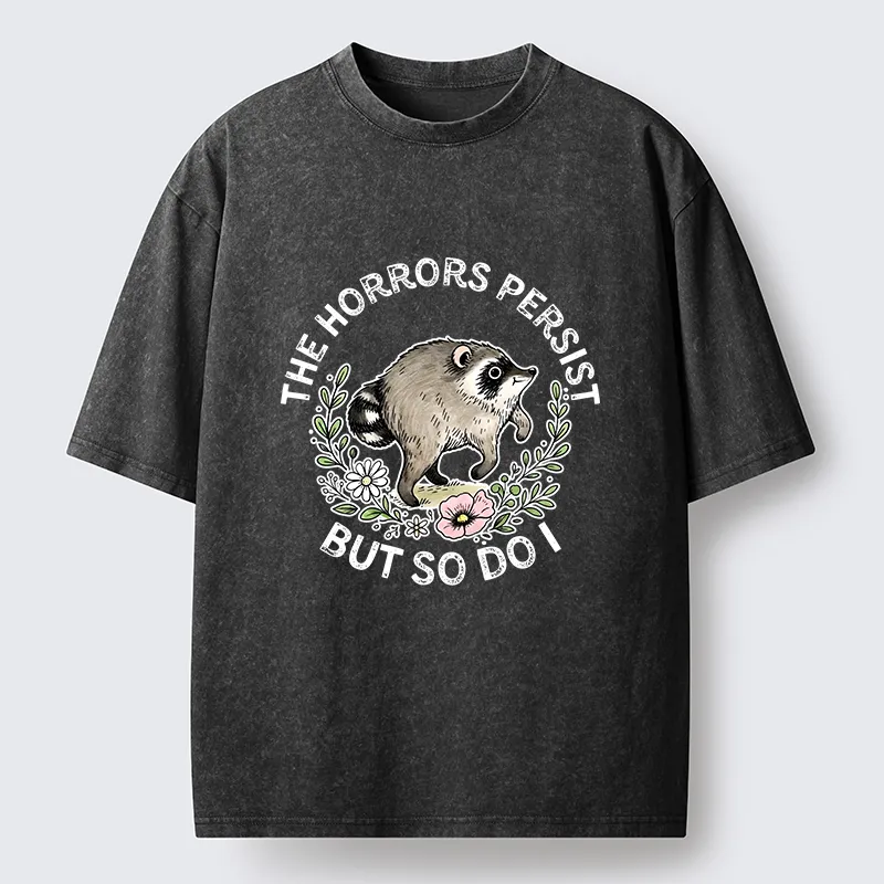 Tokyo‑Tiger Jimothy Raccoon Funny Meme Washed T‑Shirt