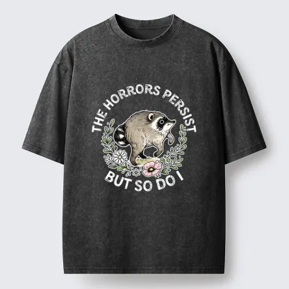 Tokyo‑Tiger Jimothy Raccoon Funny Meme Washed T‑Shirt