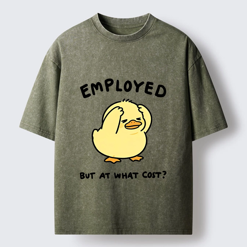 Tokyo‑Tiger Funny Work Duck Washed T‑Shirt
