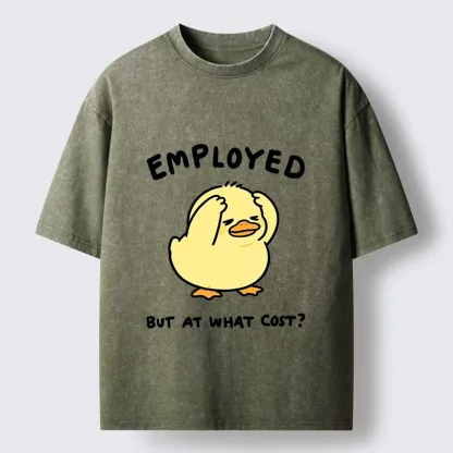 Tokyo‑Tiger Funny Work Duck Washed T‑Shirt