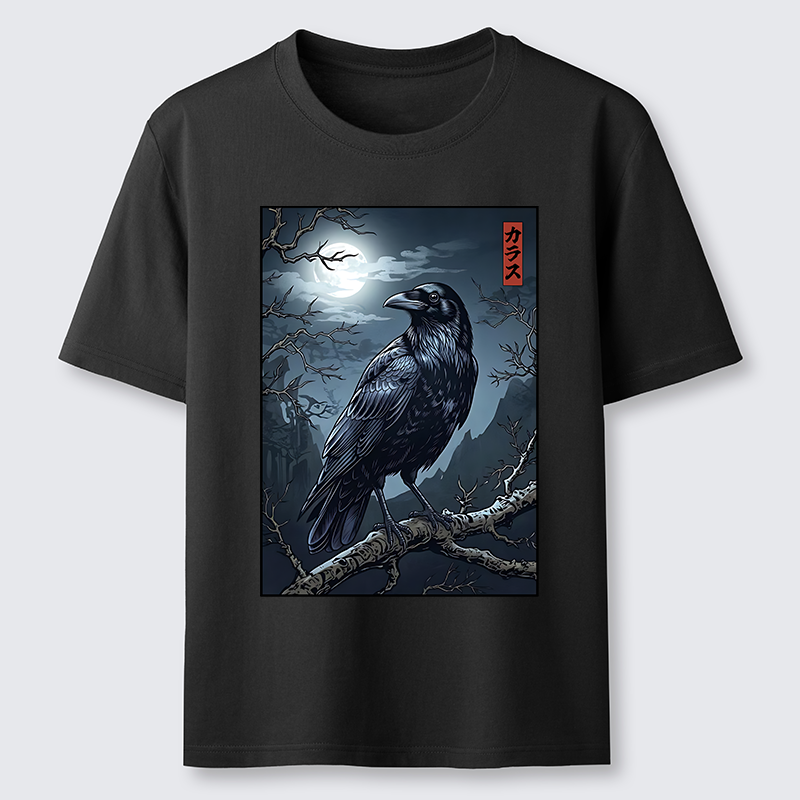 Tokyo-Tiger Full Moon Crow Vibe Classic T-Shirt