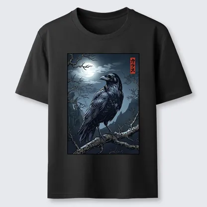 Tokyo-Tiger Full Moon Crow Vibe Classic T-Shirt
