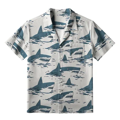 Tokyo-Tiger Sea Shark Aloha Hawaiian Shirt