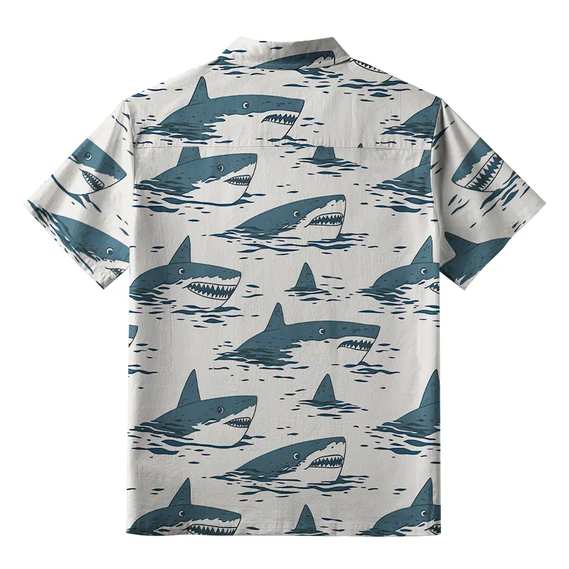 Tokyo-Tiger Sea Shark Button-up Shirt