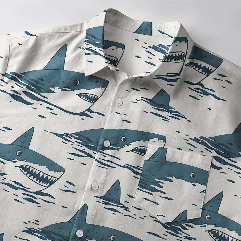 Tokyo-Tiger Sea Shark Button-up Shirt