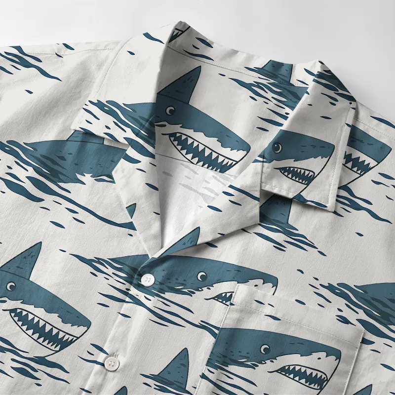 Tokyo-Tiger Sea Shark Aloha Hawaiian Shirt