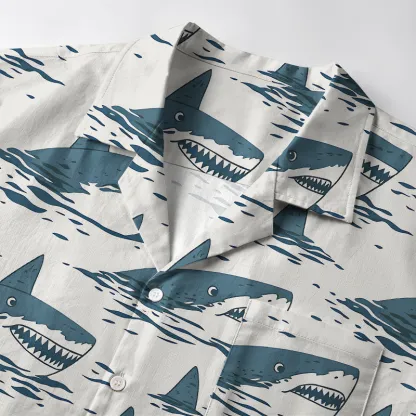 Tokyo-Tiger Sea Shark Aloha Hawaiian Shirt