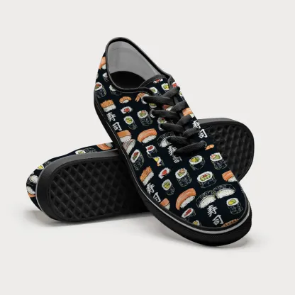 Tokyo-Tiger Delicious Sushi Canvas Shoes
