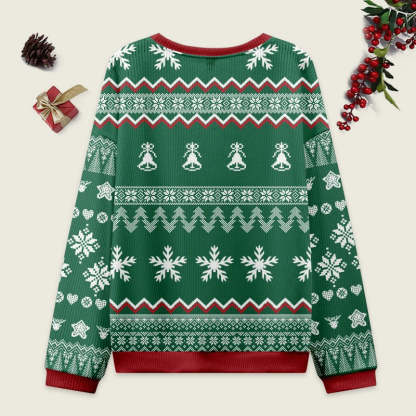 Tokyo-Tiger Christmas Tree Japanese Green Christmas Ugly Sweatshirt